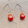 Lusciously Red Mexican Fire Opal Earrings