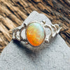 Half Circles with Silver Ethiopian Opal Ring