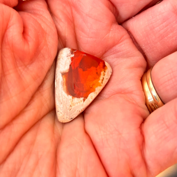 Orange with a Purpose Mexican Cantera Opal Amulet