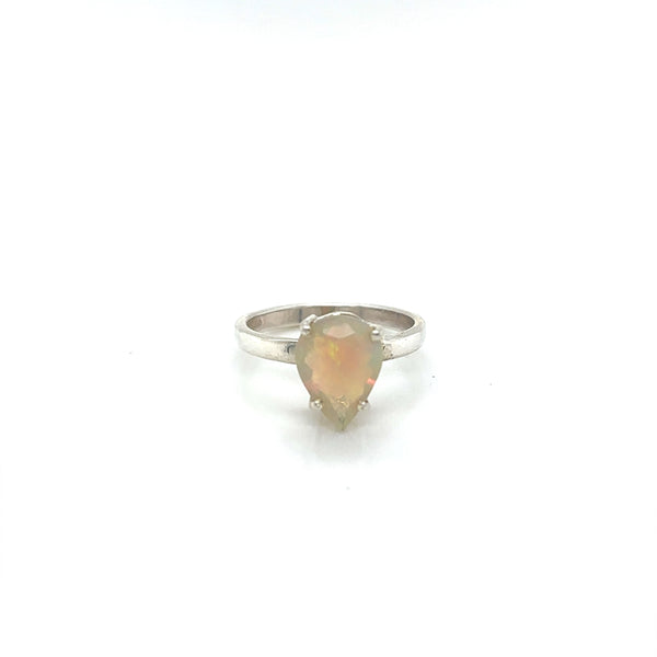 Drop of Dew Ethiopian Opal Sterling Silver Ring