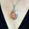 Red and then Some Mexican En Cantera Opal Pendant