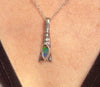 Built into Silver Boulder Opal Necklace