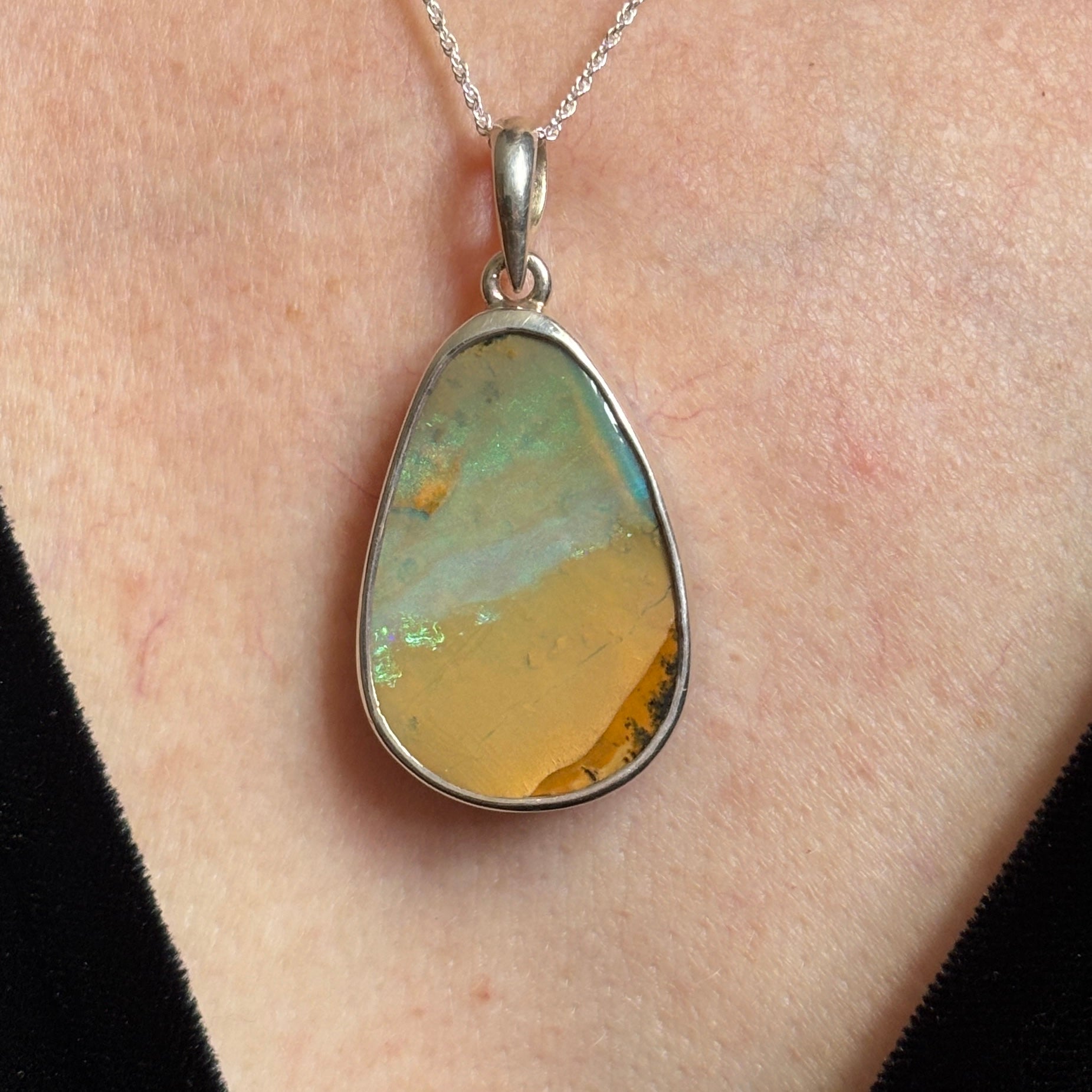 Layers of Day Boulder Opal Necklace