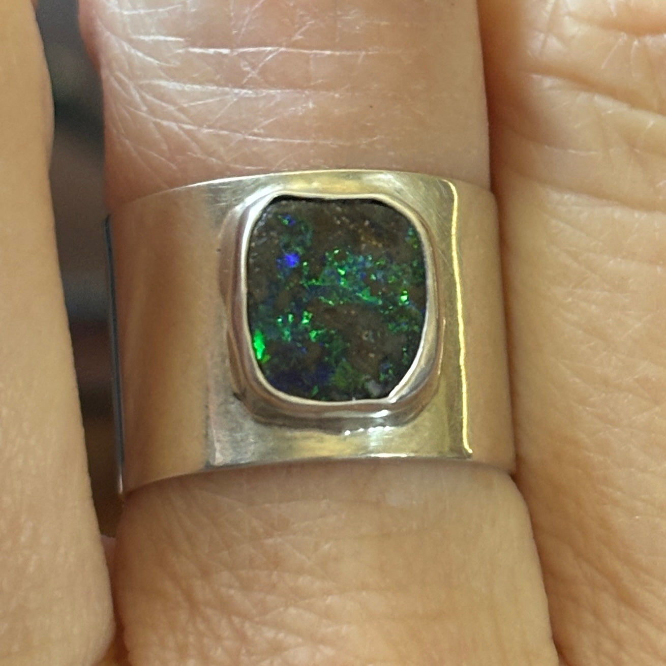 Surrounded by Silver Opal Ring
