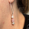 Pink and White Opal Elegance Earrings